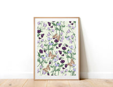 Load image into Gallery viewer, Sweet Peas & Butterflies Print