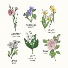 Load image into Gallery viewer, Personalised Birth Month Flower Art Print