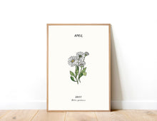 Load image into Gallery viewer, Personalised Birth Month Flower Art Print