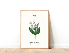 Load image into Gallery viewer, Personalised Birth Month Flower Art Print