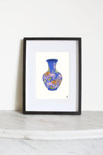 Load image into Gallery viewer, Coral Vase on Blue Print. 100% Profits Donated to Blue Ventures