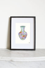 Load image into Gallery viewer, Coral Vase on Blue Print. 100% Profits Donated to Blue Ventures