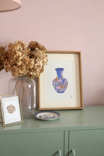 Load image into Gallery viewer, Coral Vase on Blue Print. 100% Profits Donated to Blue Ventures